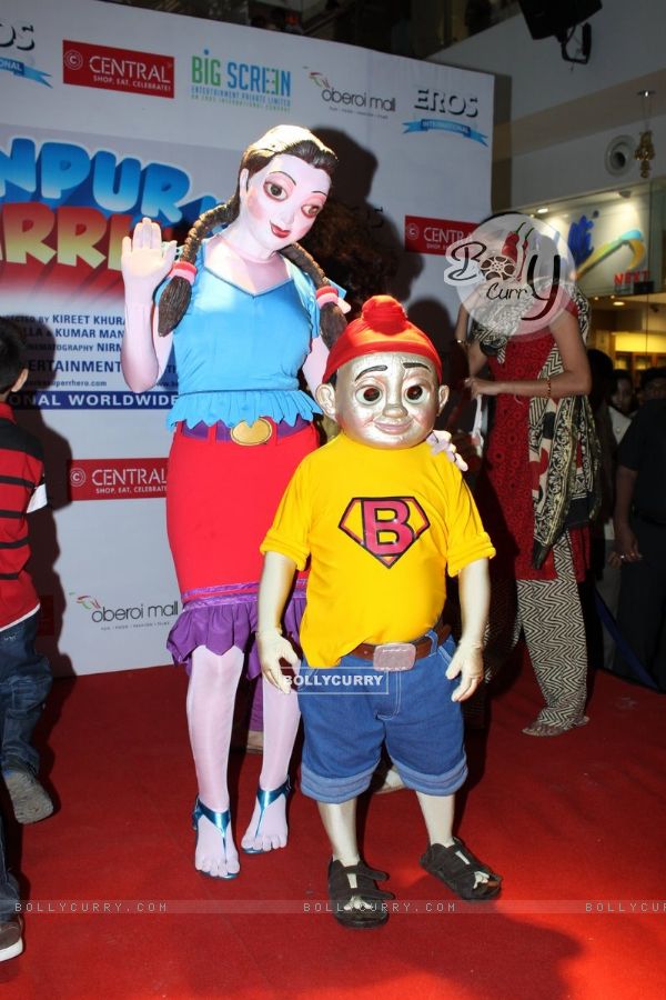 Promotion of movie  "Toonpur Ka Super Hero" at oberoi mall, Mumbai (113587)