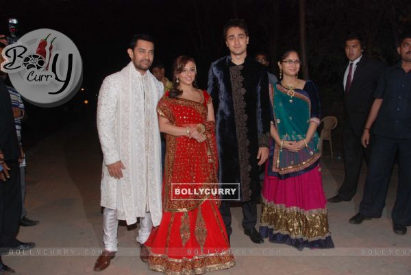 Aamir Khan, Avantika Malik, Imran Khan & Kiran Rao at sangeet photos. .