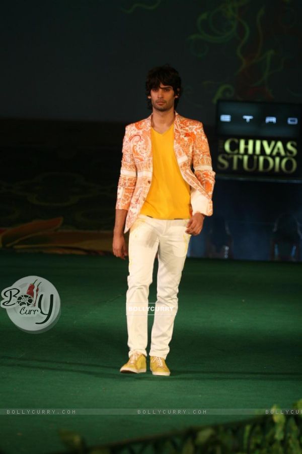 Models walking on the ramp for Chivas Studio Fashion Show at Mahalaxmi Race Course