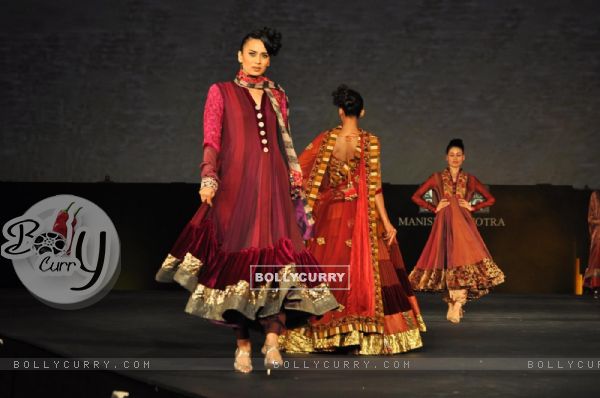Models walking on the ramp for Manish Malhotra show for Chivas Studio