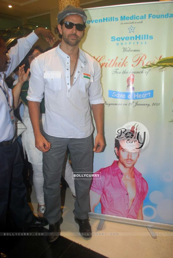 Hrithik Roshan at the launch of 'Save a heart' campaign by SevenHills