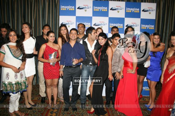 Contestants at 'Zor Ka Jhatka' bash at JW Marriott Hotel in Mumbai