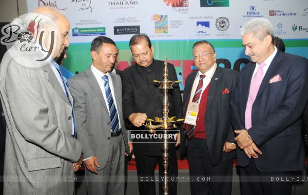 The Union Minister for Tourism, Shri Subodh Kant Sahai lighting the lamp to inaugurate the SATTE Travel and Tourism Exchange, in New Delhi. .