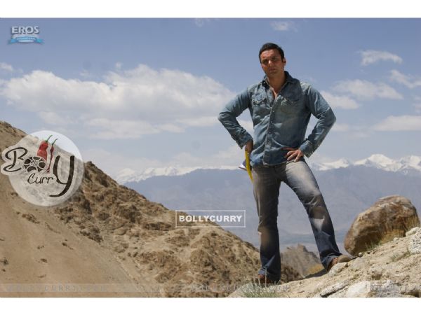 Sohail Khan standing on a mountain