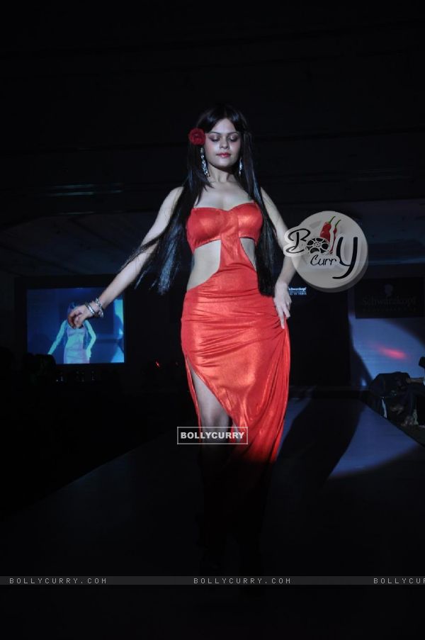 Model graces the Schwarzkopf Professional Coffee Table book launch at the Leela Hotel