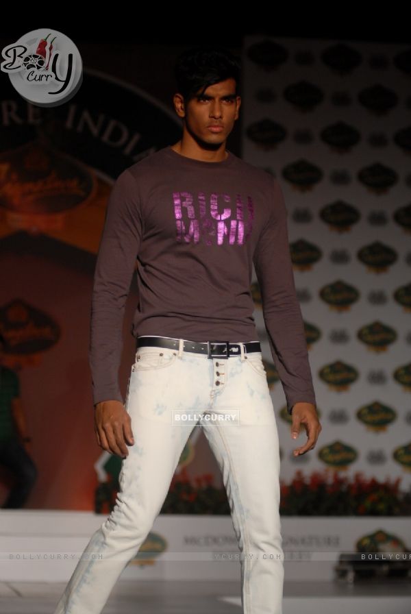 Models on the ramp at Signature Derby press meet with fashion show at the Mahalaxmi Race Course