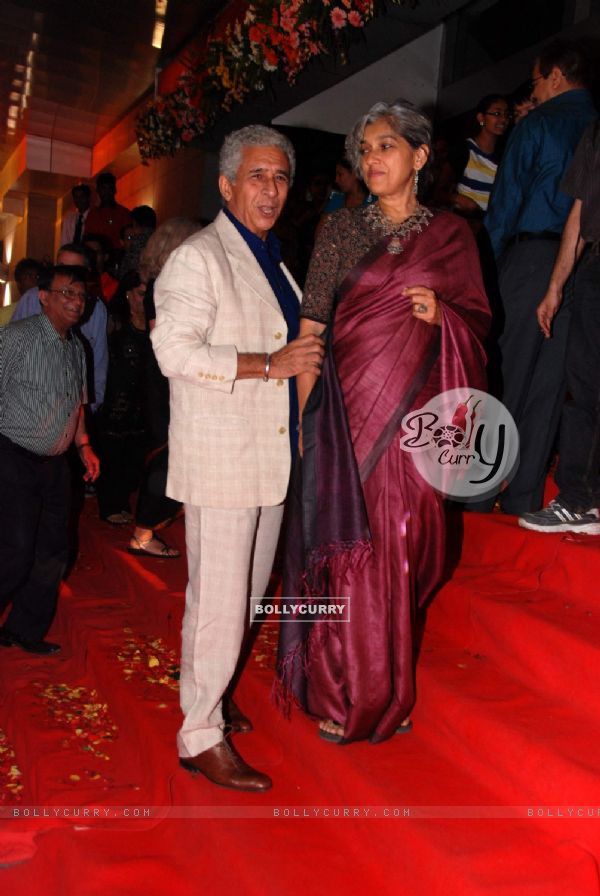 Ratna Pathak and Naseeruddin Shah at Hum Dono Premiere in Cinemax. .