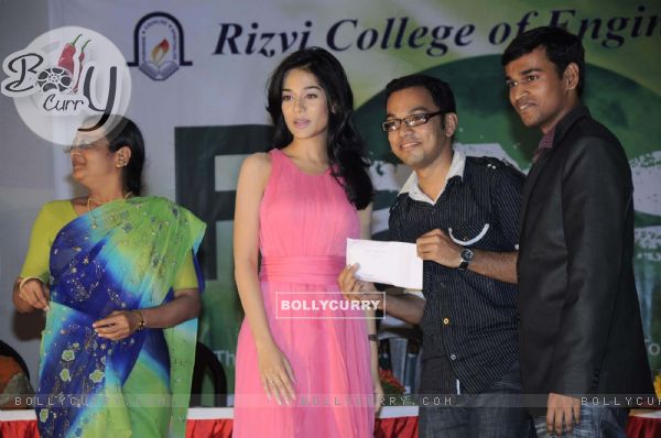 Amrita Rao at Rizvi College Fest in Bandra. .