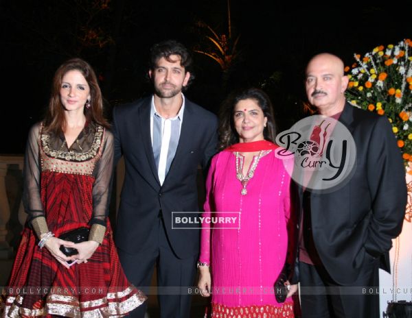 Roshan Family at Imran Khan and Avantika Malik's Wedding Reception Party at Taj Land's End