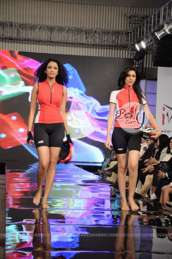 Models at Gitanjali Tour De India fashion  show at Trident. .