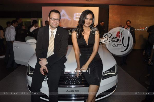 Lara Dutta launches Audi A8 at Andheri. .