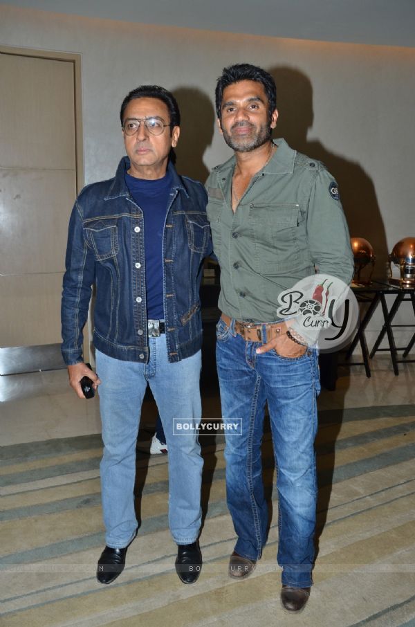 Sunil and Gulshan Grover at Bryan Adams live concert. .