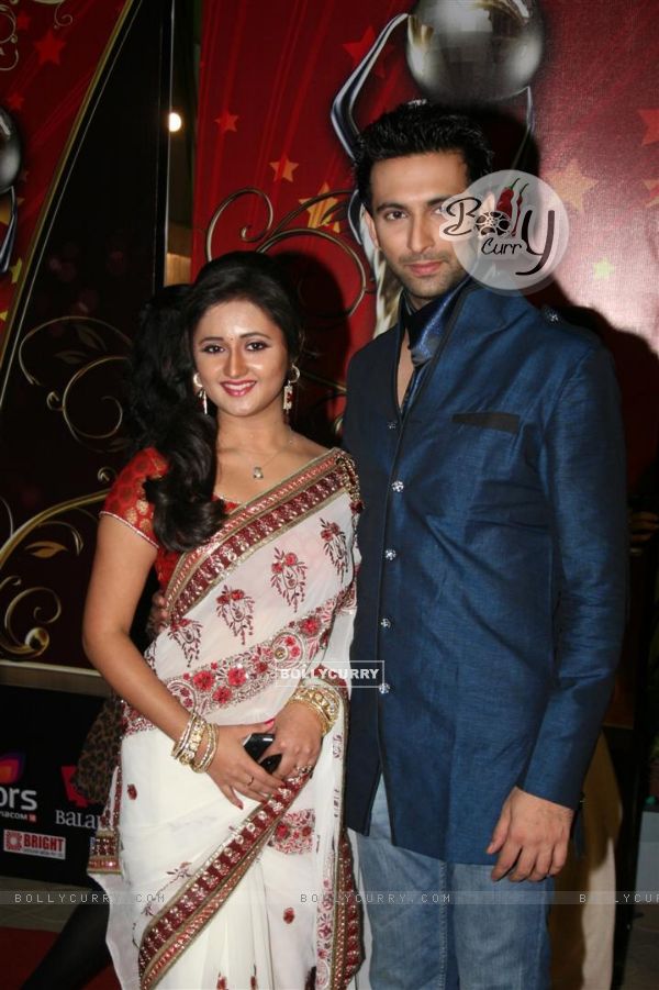 Rashmi and Nandish at Global Indian film and Television awards at Yash Raj studios in Mumbai