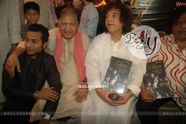 Zakir hussain launches album "The Legacy" by Ustad Sultan Khan and his son Sabir Khan
