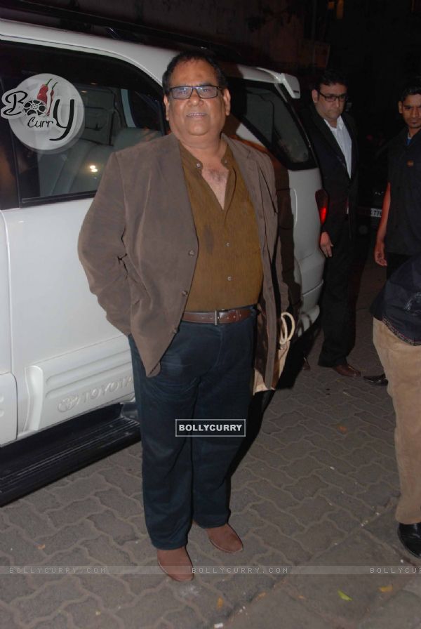 Satish Kaushik at Shahid Kapoor's birthday celebration at Olive, Bandra