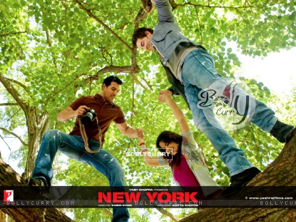 John,Katrina and Neil Nitin climbing on a tree