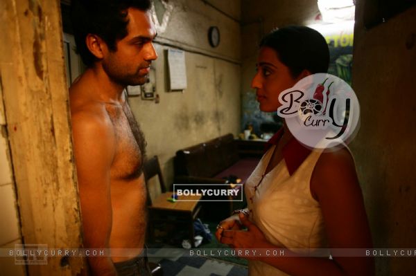 Shirtless Abhay Deol with Mahie Gill