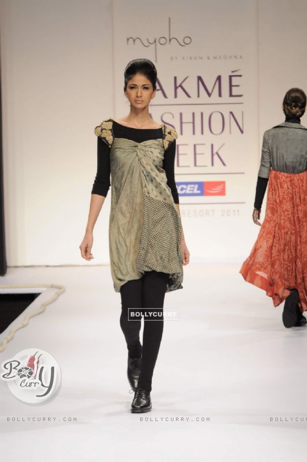Model on day 1 Lakme Fashion Week for designer Kiran and Meghna. .