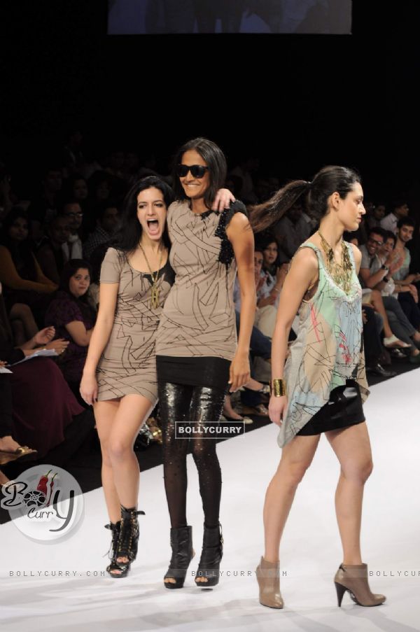 Models at the Day 1 of Lakme Fashion Week. .