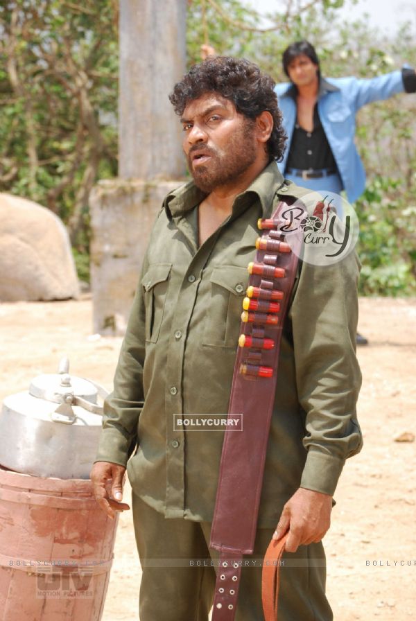 Johny Lever acting like a Gabbar singh from sholay