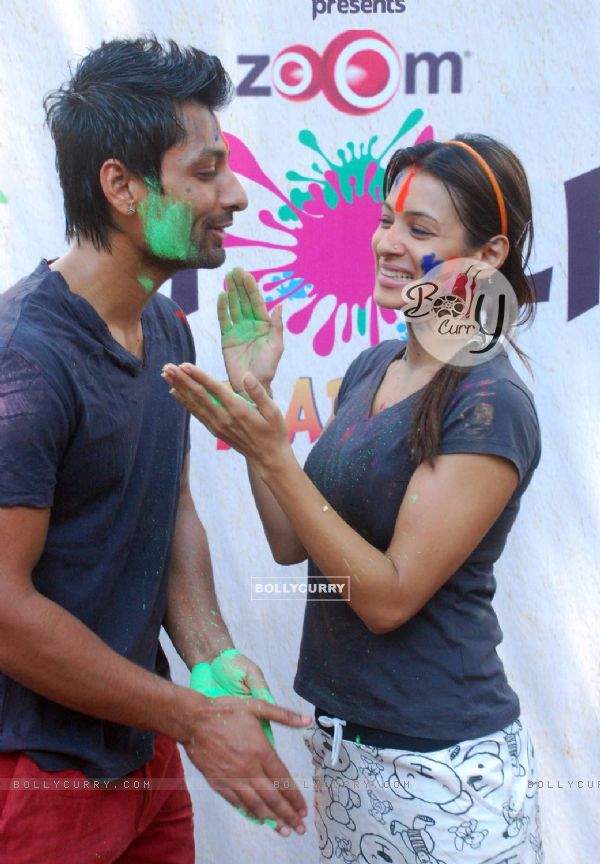 Indraneil Sengupta and Barkha Bisht at Zoom Holi Party in Tulip star