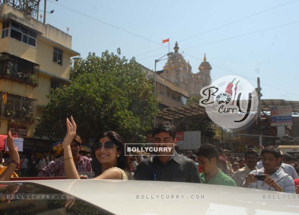 Shilpa Shetty snapped at Siddhivinayak Temple