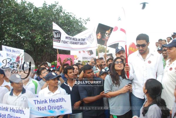 Abhishek Bachchan at Anti Drugs Rally, Narinam Point. .