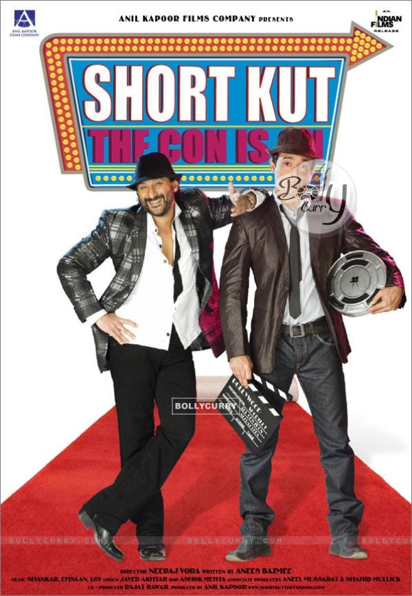 Shortkut movie poster with Akshay and Arshad