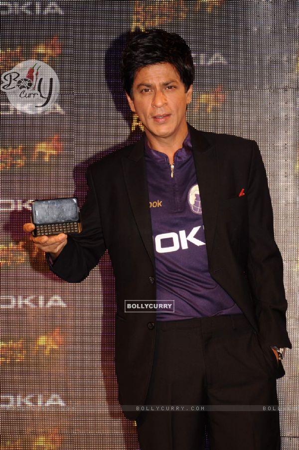 Shahrukh Khan at KKR-Nokia tie-up media meet, Taj Lands End, Bandra. .