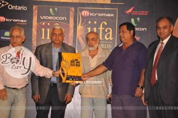Ramesh Sippy and David Dhawan at IIFA Awards nomination in Toronto, Ontario, Canada