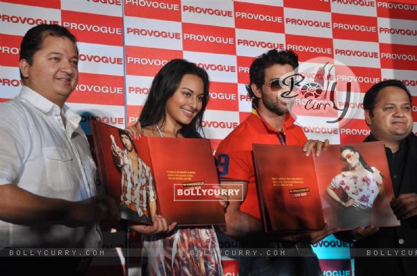 Hrithik Roshan and Sonakshi Sinha Provogues brand ambassadors unveiled its new Spring Summer Catalouge