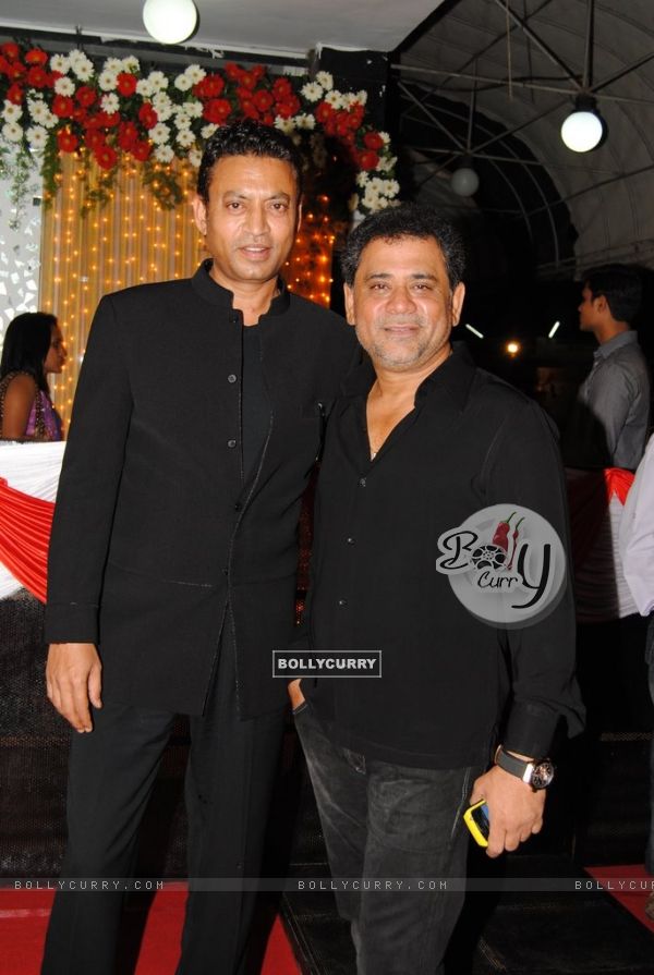 Anees Bazmee with Irrfan Khan at Premiere of Thank You movie at Chandan, Juhu, Mumbai (129286)