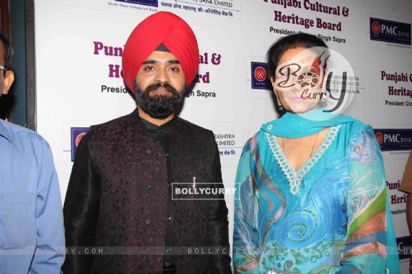 Charan Singh Sapra and Parineet Kaur at Baisakhi Di Raat celebration by Punjab cultural