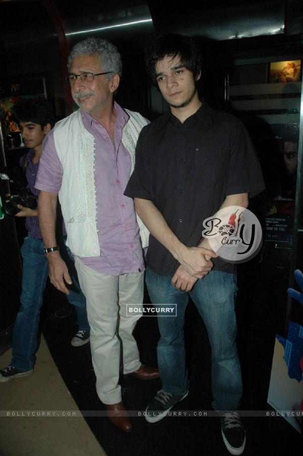 Naseeruddin with Imaad Shah at 404 music launch at PVR Juhu