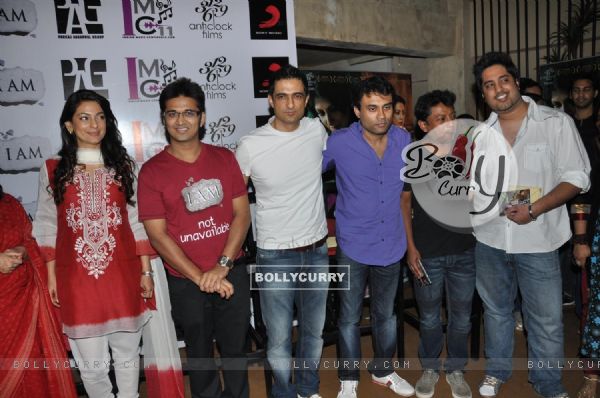 Juhi Chawla and Sanjay Suri at music launch of film 'I Am' (130677)