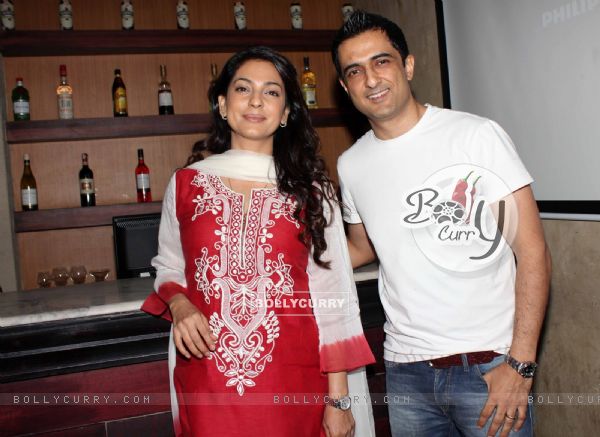 Juhi Chawla and Sanjay Suri at music launch of film 'I Am'