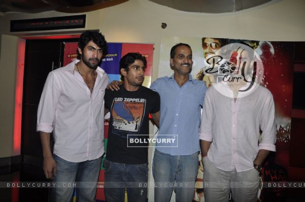 Abhishek, Prateik and Rana Daggubati at special screening of movie 'Dum Maaro Dum' at PVR Juhu (131382)