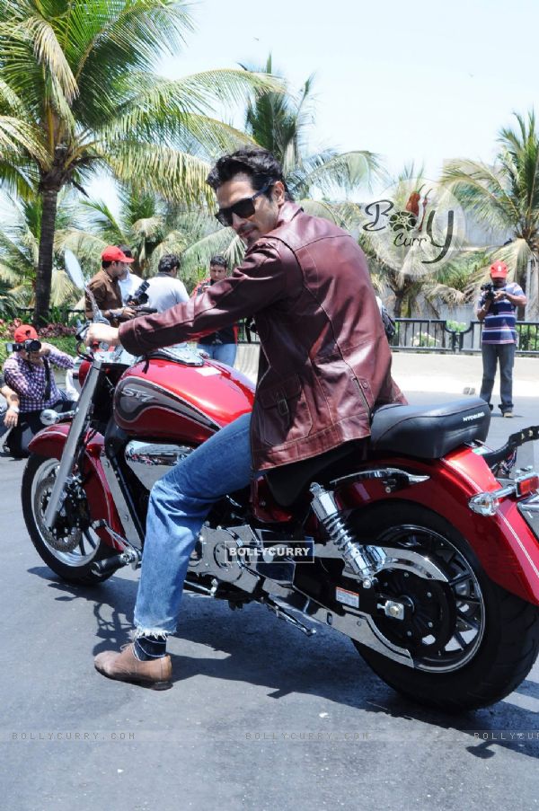 Arjun Rampal launches Garware Motors Hyosung Super bikes at Taj Lands End. .
