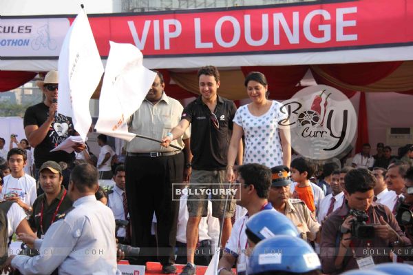 Imran Khan and Priya Dutt at BSA Hercules India Cyclothon, Bandra