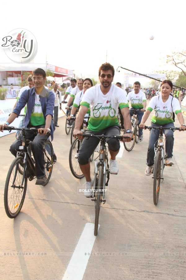 Javed Jaffery at BSA Hercules India Cyclothon, Bandra