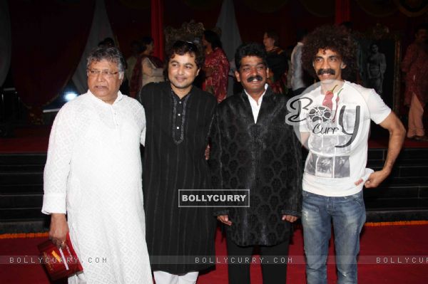 Makrand Deshpande and Vikram Gokhale at premiere of movie 'Balghandarva'