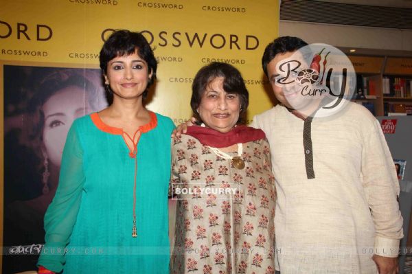 Divya Dutta with her brother at mom Nalini's book 'Katra Katra Zindgi' launch at crossword