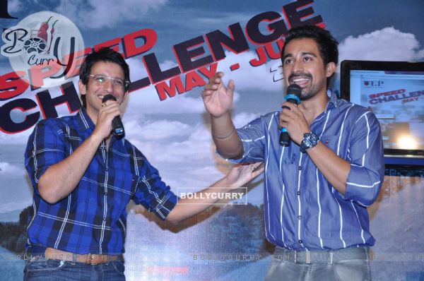 Sharman and Ranvijay at Louis Phillipe speed challenge, Oberoi Mall. .