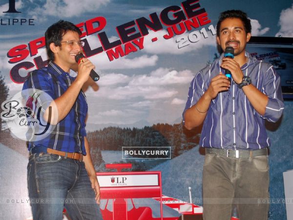 Rannvijay Singh and Sharman Joshi at Louis Phillipe speed challenge, Oberoi Mall