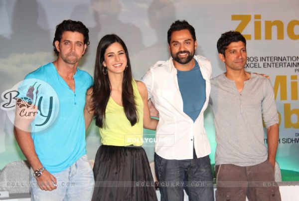 Hrithik, Katrina, Abhay and Farhan at 'Zindagi Na Milegi Dobara' movie first look launch (134495)