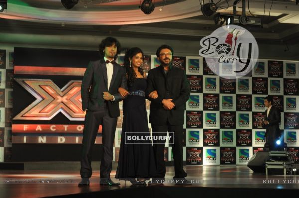 Sonu Nigam, Shreya Ghosal and Sanjay Leela Bhansali at 'X Factor India' Launch