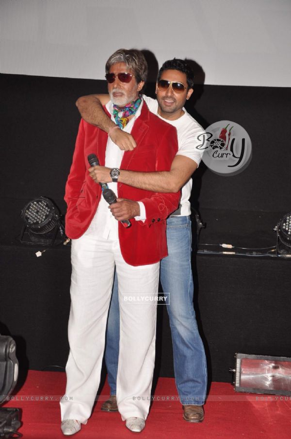 Amitabh and Abhishek Bachchan launch the music video of film Bbuddah...Hoga Terra Baap titled (139108)