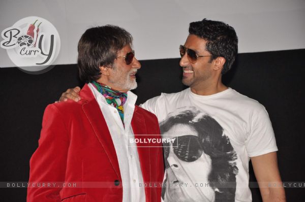Amitabh and Abhishek Bachchan launch the music video of film Bbuddah...Hoga Terra Baap titled