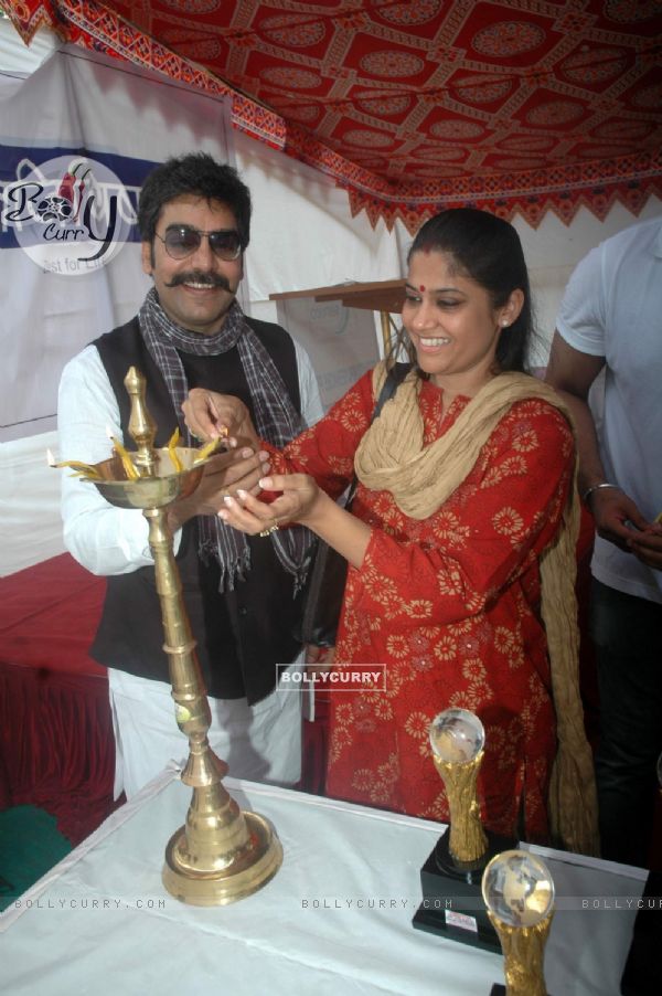Renuka and Ashutosh Rana at Dimple Ghosh  calls centre for handicapped children at Versova