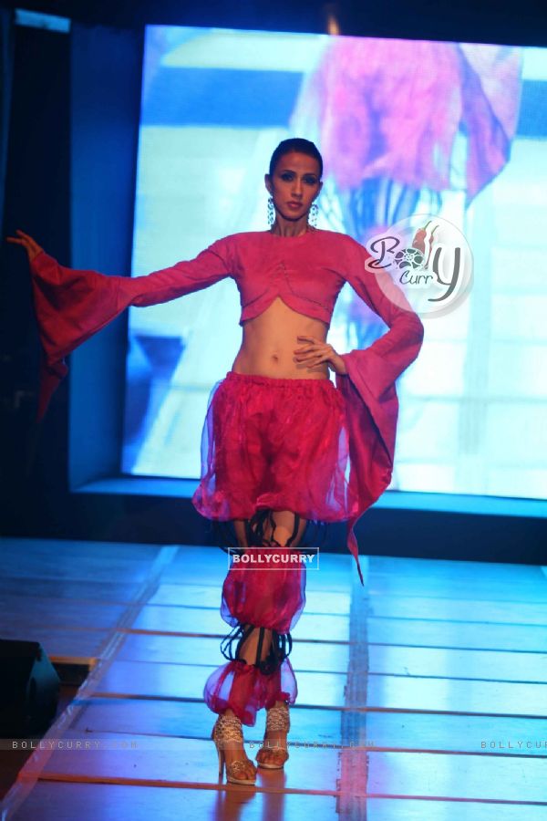 Models on the ramp for INIFD Annual Fashion show at ST Andrews